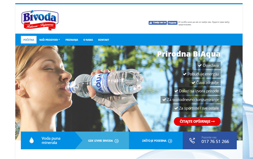 Veb-sajt za kompaniju Bivoda, Bujanovac